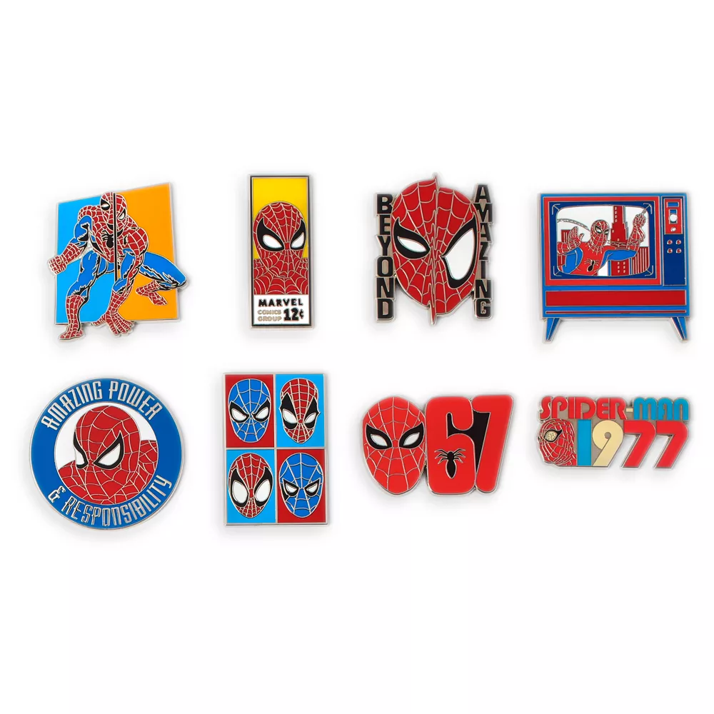 Disney Store Ensemble De Pin's Mystère Spider-Man 60e Anniversaire En édition Limitée 3 Disney Store Ensemble De Pin's Mystère Spider-Man 60e Anniversaire En édition Limitée
