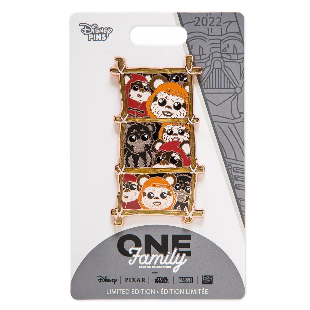 Disney One Family Pin's Ewoks "Dites Ouistiti !" En édition Limitée, Star Wars 4 Disney One Family Pin's Ewoks "Dites Ouistiti !" En édition Limitée, Star Wars – Image 2