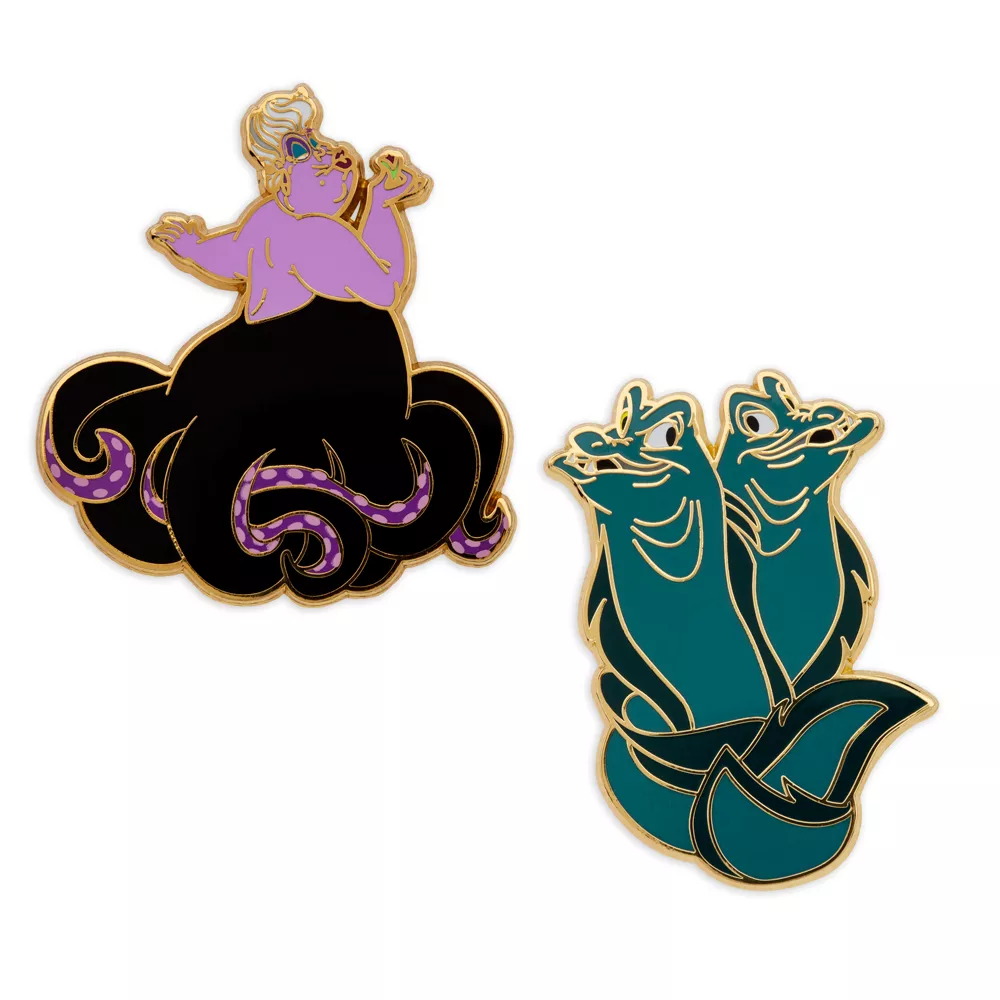 Disney Store Ensemble De Pin's Ursula, Flotsam Et Jetsam, La Petite Sirène 3 Disney Store Ensemble De Pin's Ursula, Flotsam Et Jetsam, La Petite Sirène